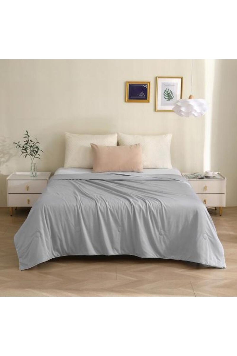 ميلين بطانية باردة بتقنية تبريد مذهلة ومتينة - مقاس مزدوج - رمادي - Image 1